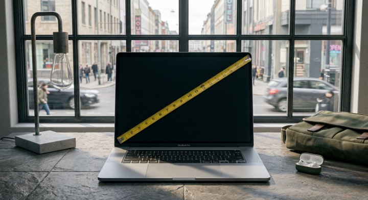 17 pouces en cm : dimensions d'un PC portable | Bagdall Image