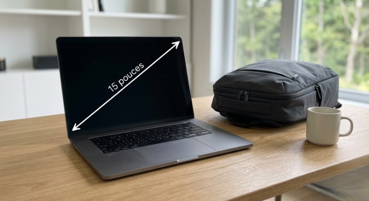 15 pouces en cm : dimensions d'un PC portable | Bagdall Image
