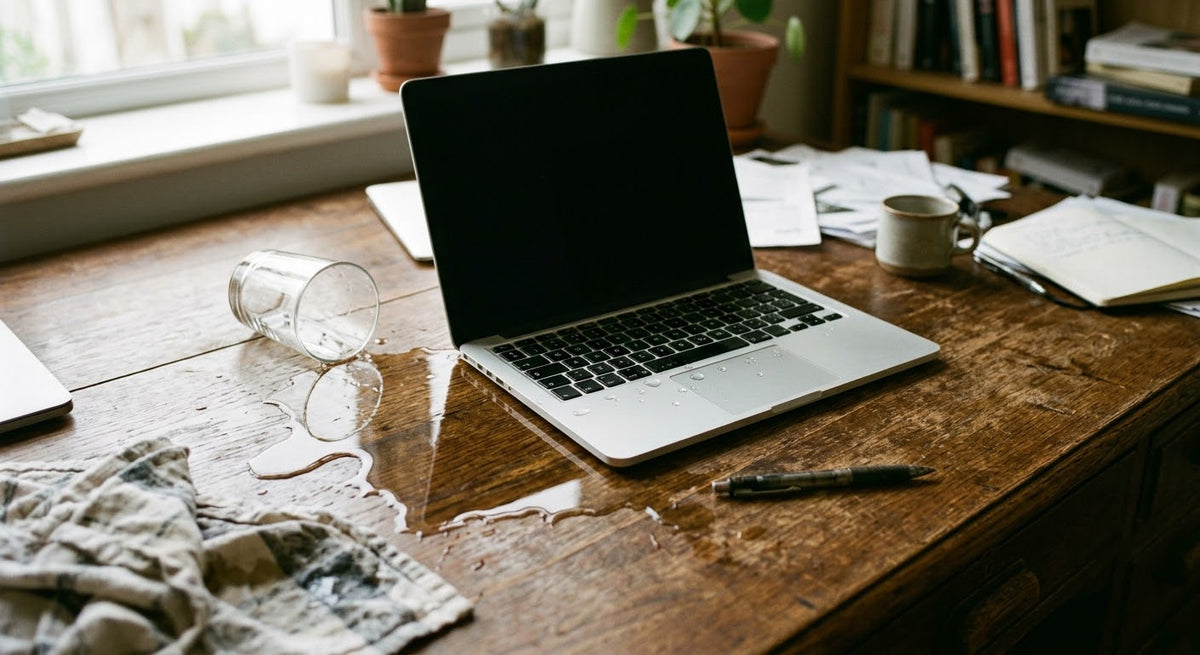 Que faire quand un ordinateur portable a pris l'eau ? Image