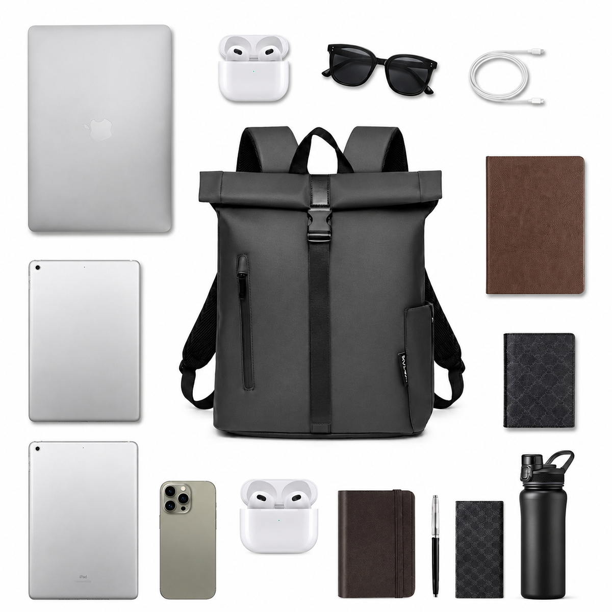 Sac à Dos Ordinateur Antivol 15,6 Pouces | Léger & Multi-Poches 22L
