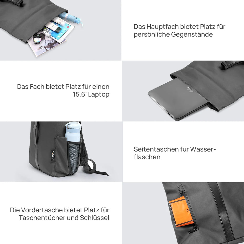 Sac à Dos Ordinateur Antivol 15,6 Pouces | Léger & Multi-Poches 22L