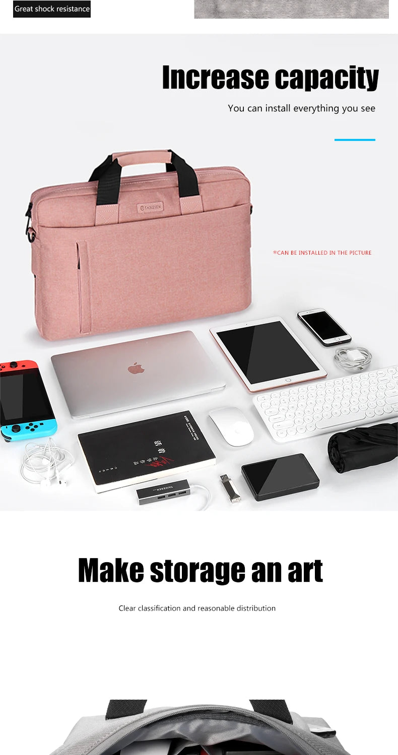 Laptop Bag case 13.3 14 15.6 17.3 inch Waterproof Notebook Bag for Macbook Air Pro 13 15 Computer Shoulder Handbag Briefcase Bag