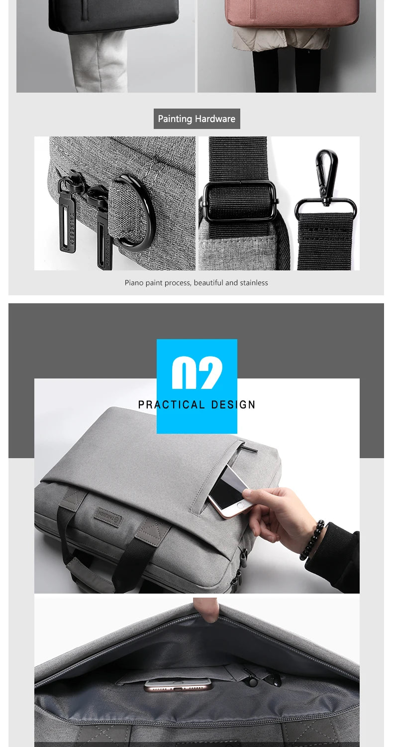 Laptop Bag case 13.3 14 15.6 17.3 inch Waterproof Notebook Bag for Macbook Air Pro 13 15 Computer Shoulder Handbag Briefcase Bag