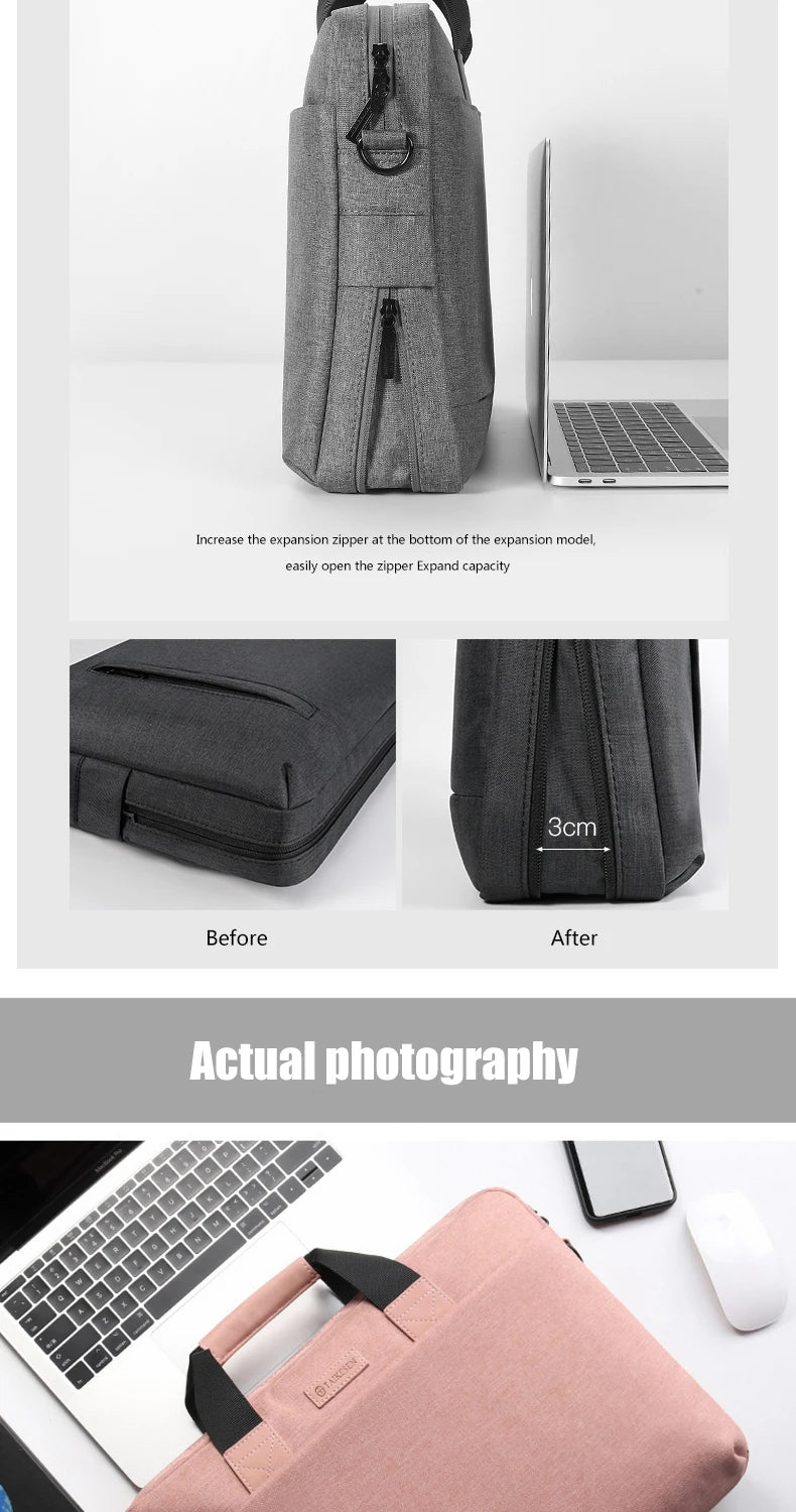 Laptop Bag case 13.3 14 15.6 17.3 inch Waterproof Notebook Bag for Macbook Air Pro 13 15 Computer Shoulder Handbag Briefcase Bag