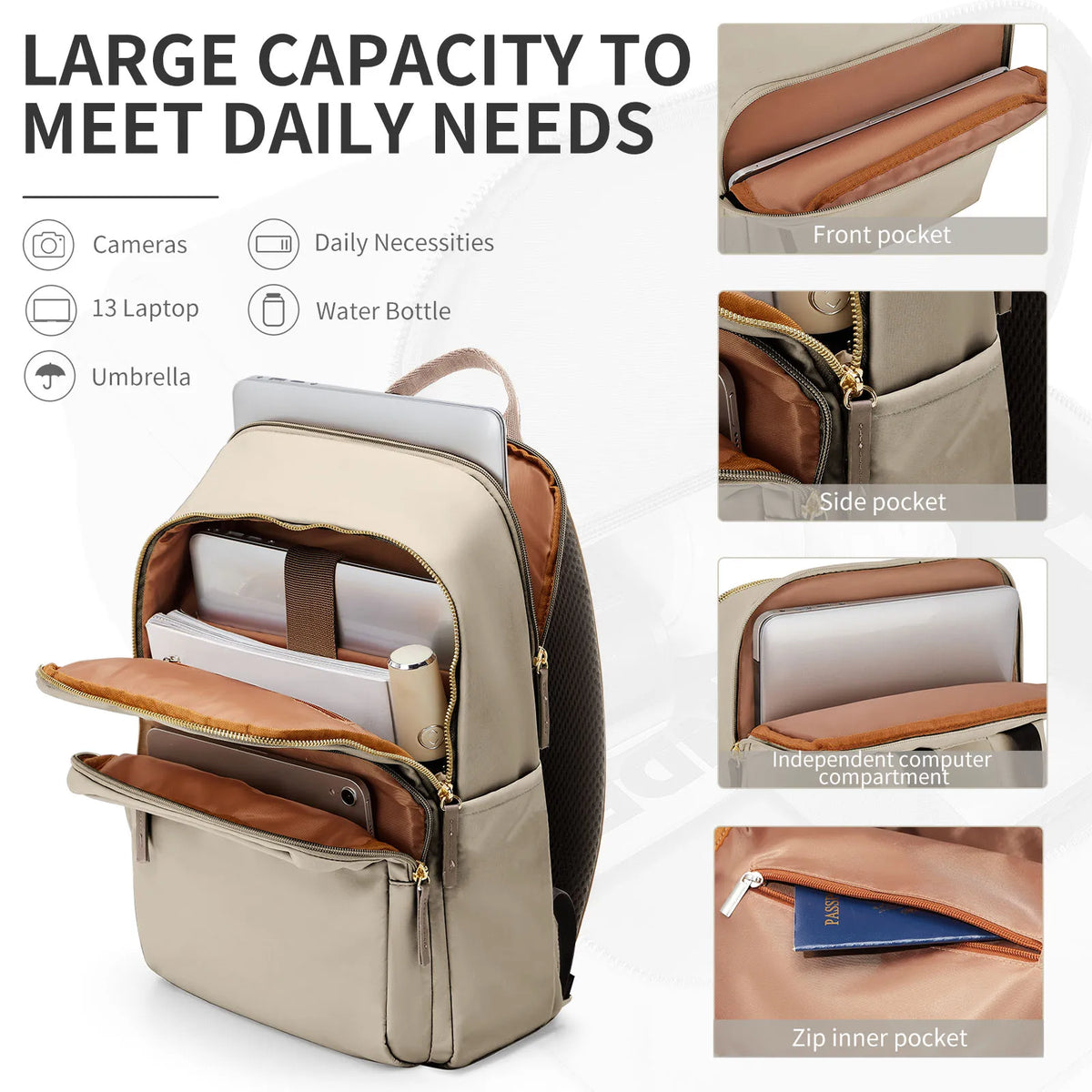 Sac à Dos Ordinateur Femme | Grande Capacité