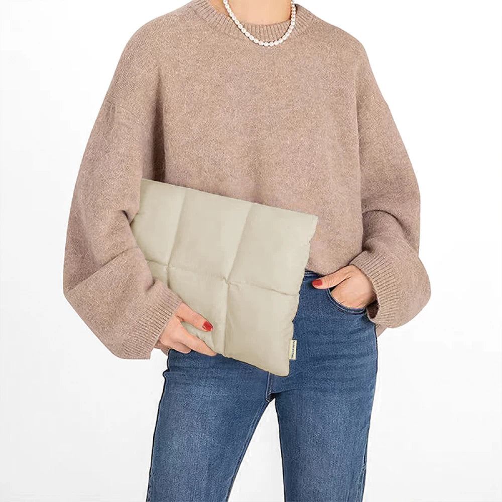 Comfyable Puffy Laptop Bag 13 14 15 Inch, For MacBook Air Xiaomi HP Shorkproof Resistant Ultra Light Fluffy Notebook Sleeve Case