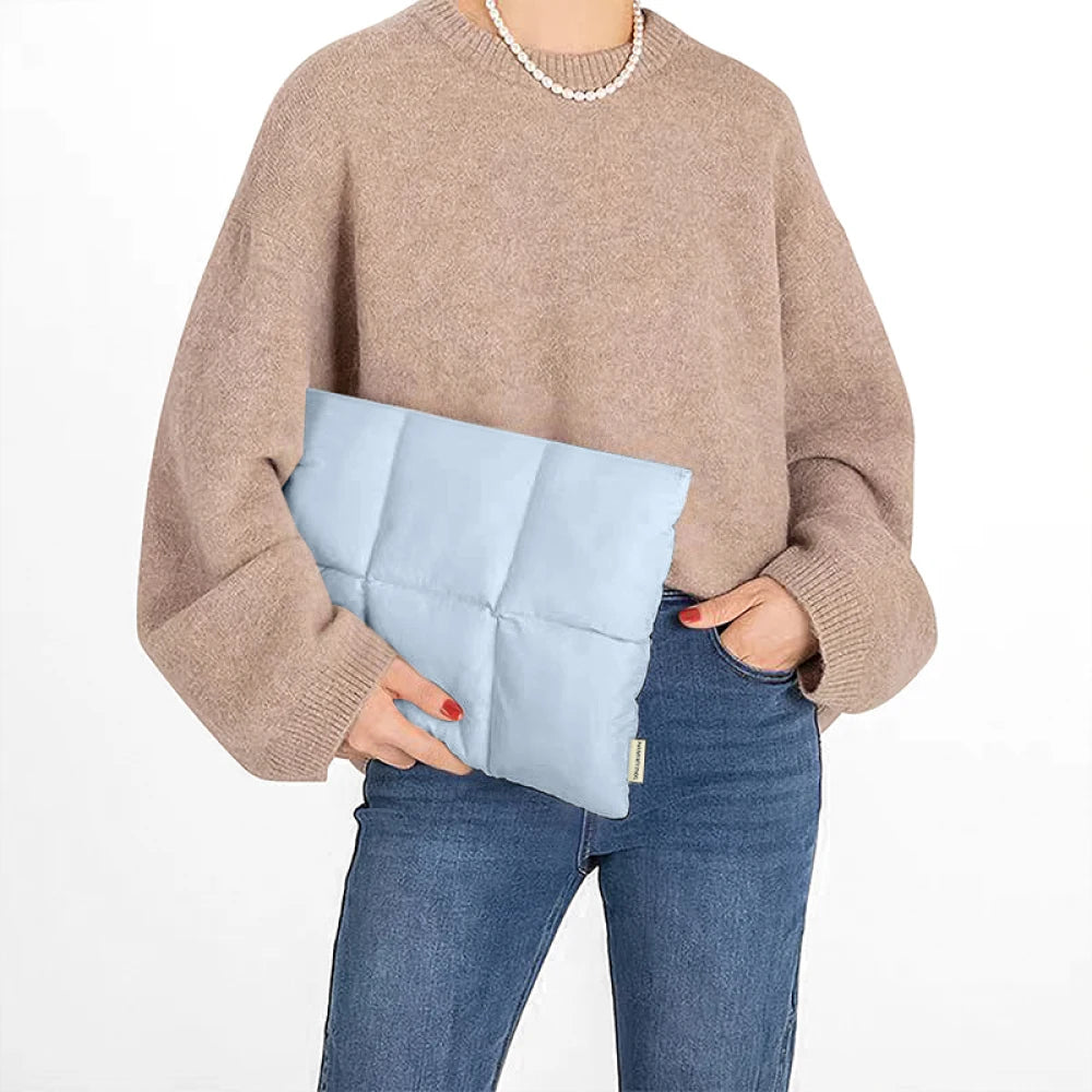 Comfyable Puffy Laptop Bag 13 14 15 Inch, For MacBook Air Xiaomi HP Shorkproof Resistant Ultra Light Fluffy Notebook Sleeve Case
