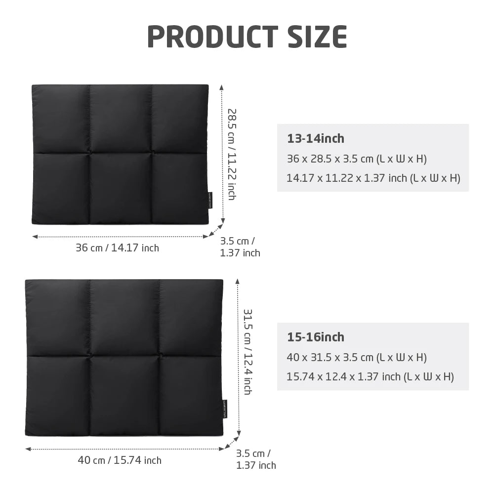Comfyable Puffy Laptop Bag 13 14 15 Inch, For MacBook Air Xiaomi HP Shorkproof Resistant Ultra Light Fluffy Notebook Sleeve Case