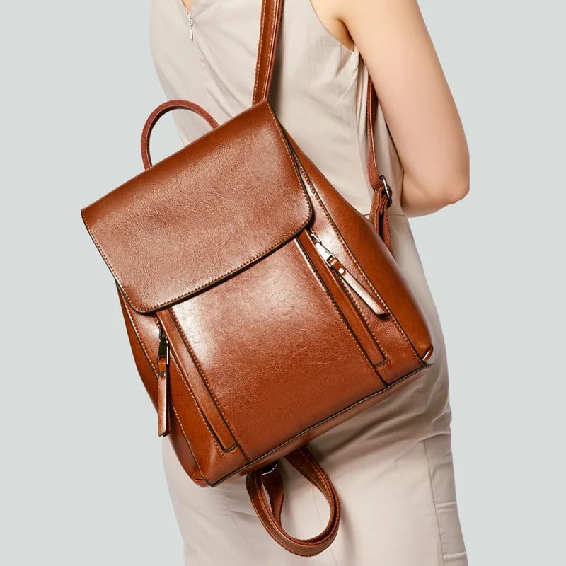Sac à Dos ordinateur Femme Cuir Véritable | Convertible Bandoulière