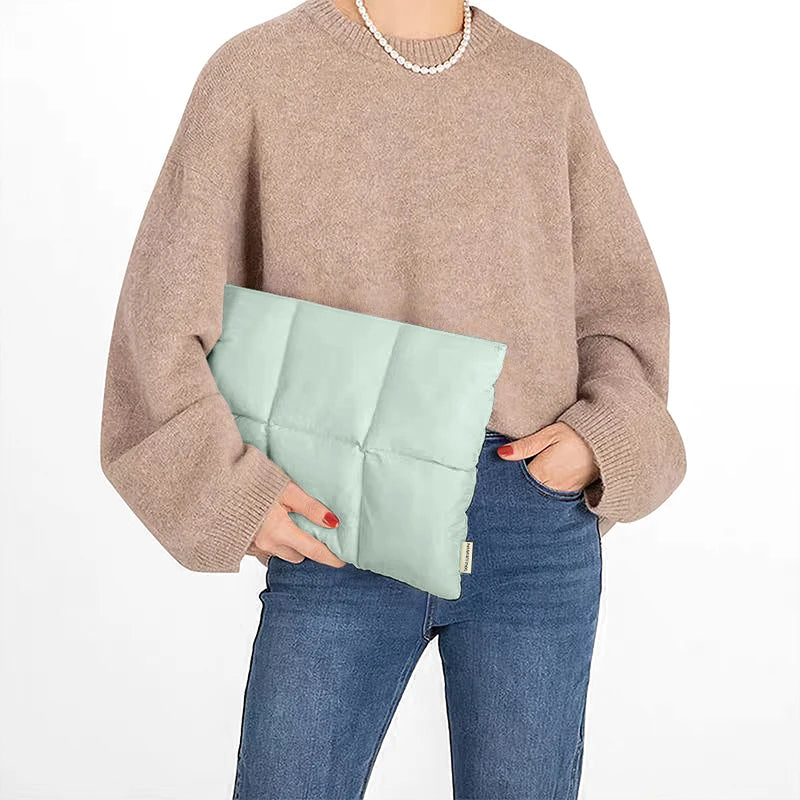 Comfyable Puffy Laptop Bag 13 14 15 Inch, For MacBook Air Xiaomi HP Shorkproof Resistant Ultra Light Fluffy Notebook Sleeve Case