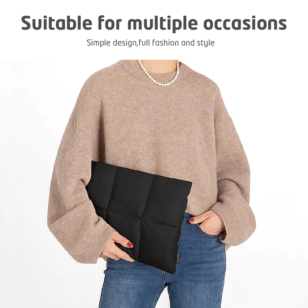 Comfyable Puffy Laptop Bag 13 14 15 Inch, For MacBook Air Xiaomi HP Shorkproof Resistant Ultra Light Fluffy Notebook Sleeve Case