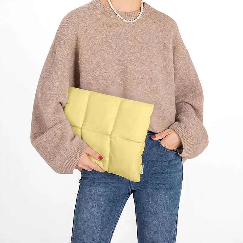 Comfyable Puffy Laptop Bag 13 14 15 Inch, For MacBook Air Xiaomi HP Shorkproof Resistant Ultra Light Fluffy Notebook Sleeve Case