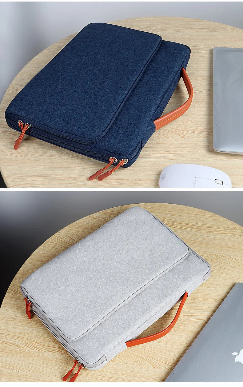 Laptop Bag for MacBook M4 Air 15 Case M3 M2 M1 Pro 13 14 15.4 Shockproof and Waterproof Fabric Handbag for MacBook 13.3 Inch