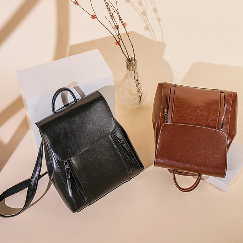 Sac à Dos ordinateur Femme Cuir Véritable | Convertible Bandoulière