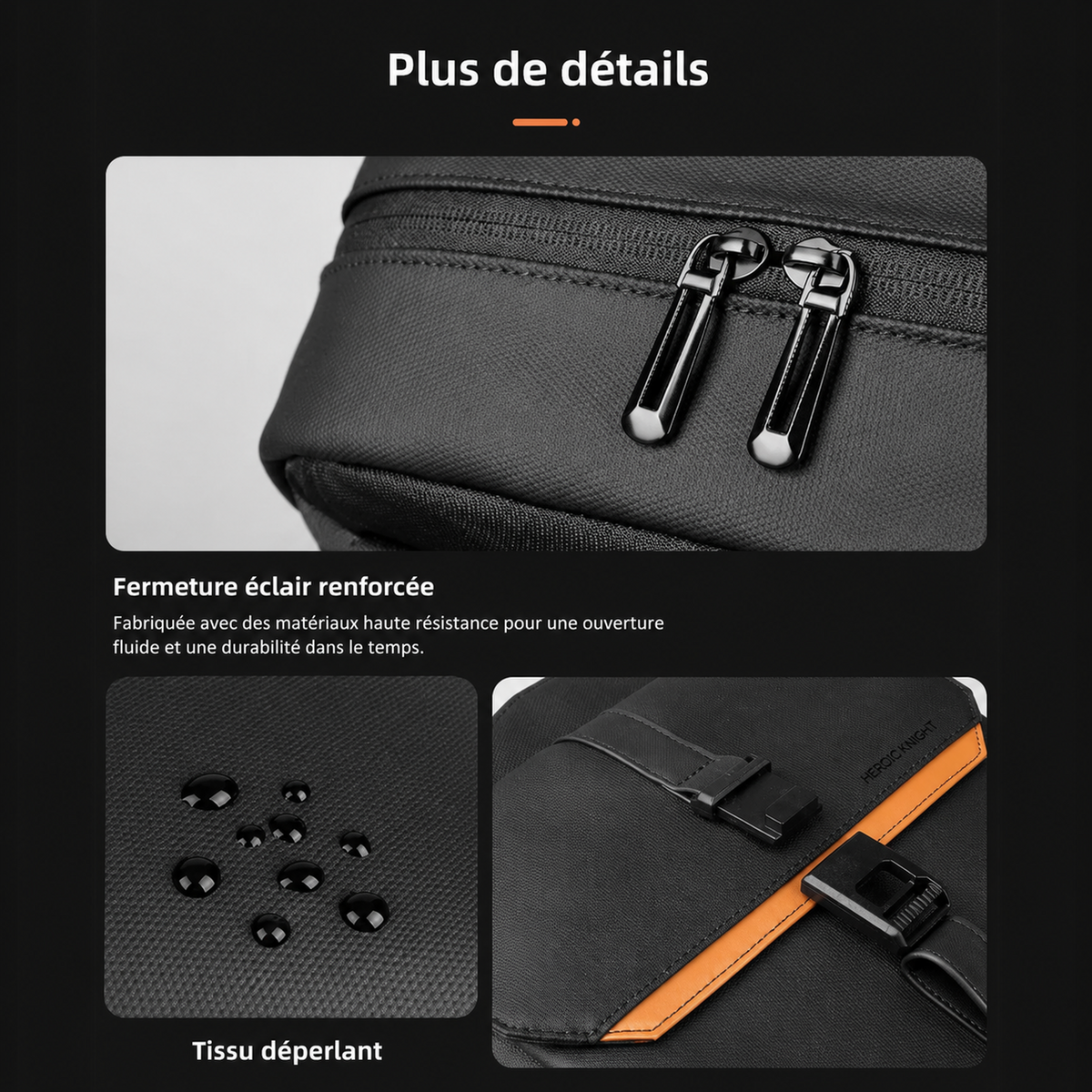 Sac à dos ordinateur 17 pouces- matière Oxford déperlante